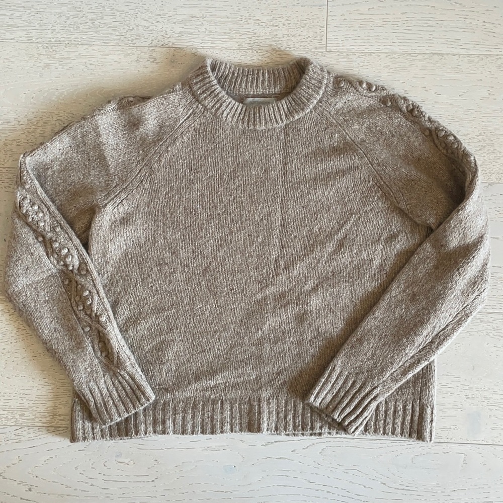 Outerknown 100% Cashmere sweater S tan Heather